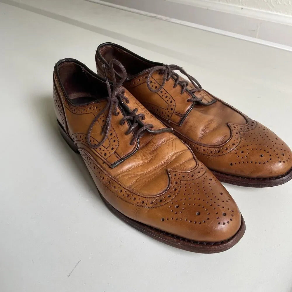 Allen Edmonds 8 D‎ McAllister Wingtip Oxford Dress Shoes Walnut Brown Leather